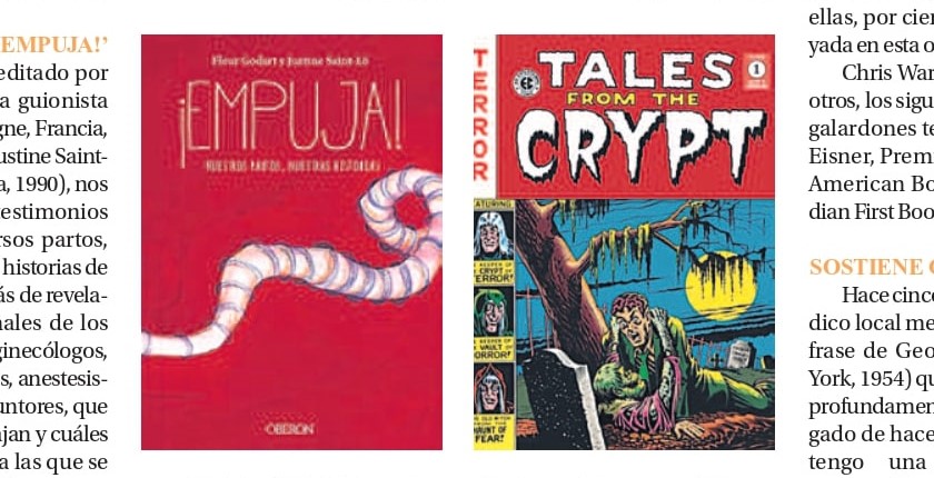 ‘Tales from the Crypt’, ‘Empuja’, Luis Gasca, Chris Ware y George Perez