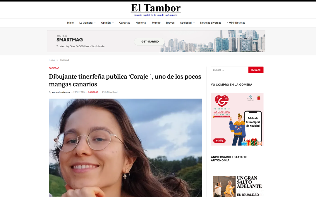 EL TAMBOR | Dibujante tinerfeña publica ‘Coraje´, uno de los pocos mangas canarios