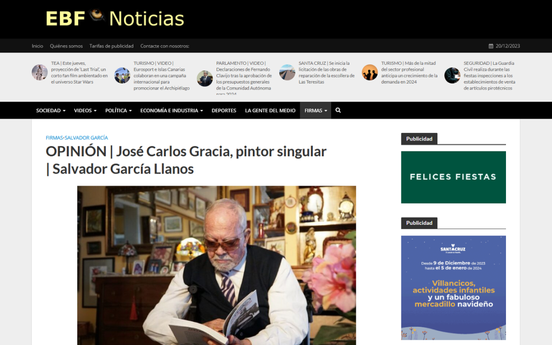 EL BLOGO FEROZ | OPINIÓN | José Carlos Gracia, pintor singular | Salvador García Llanos