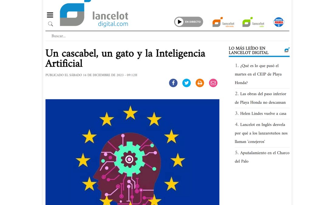 LANCELOT DIGITAL | Un cascabel, un gato y la Inteligencia Artificial