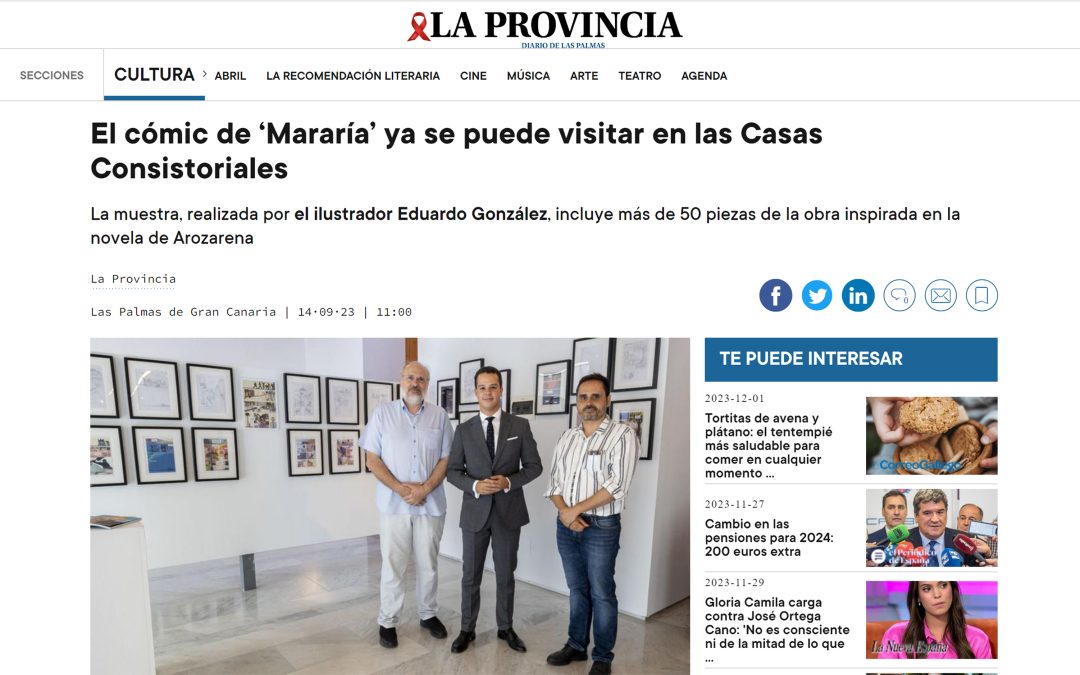 LA PROVINCIA El cómic de ‘Mararía’ ya se puede visitar en las Casas Consistoriales