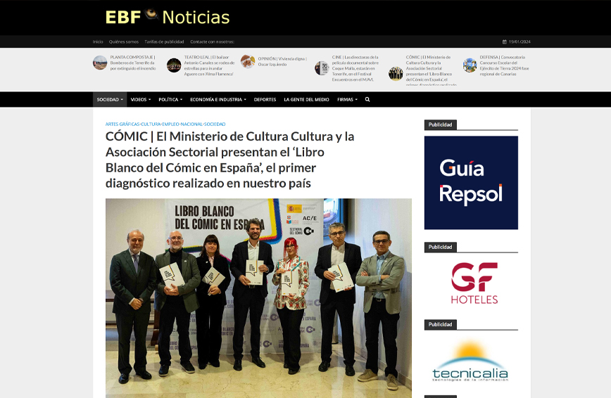 EL BLOGO FEROZ | CÓMIC | El Ministerio de Cultura Cultura y la Asociación Sectorial presentan el ‘Libro Blanco del Cómic en España’, el primer diagnóstico realizado en nuestro país