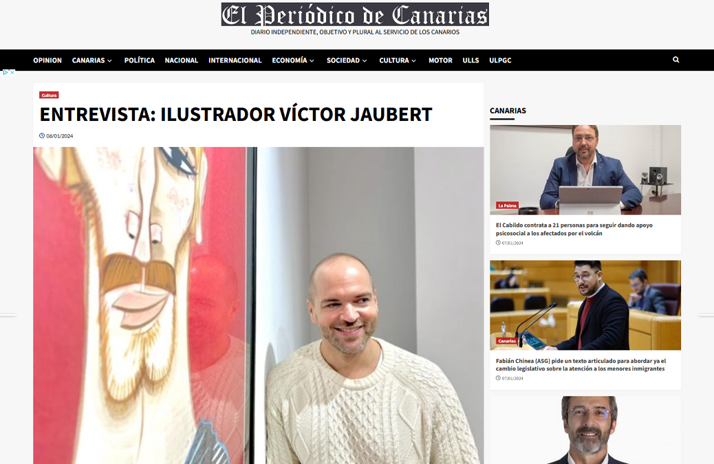 EL PERÓDICO DE CANARIAS | ENTREVISTA: Ilustrador Víctor Jaubert