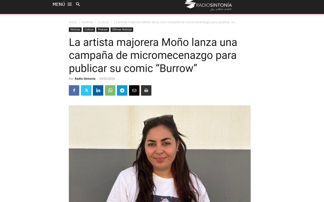 RADIO SINTONÍA | La artista majorera Moño lanza una campaña de micromecenazgo para publicar su comic “Burrow”