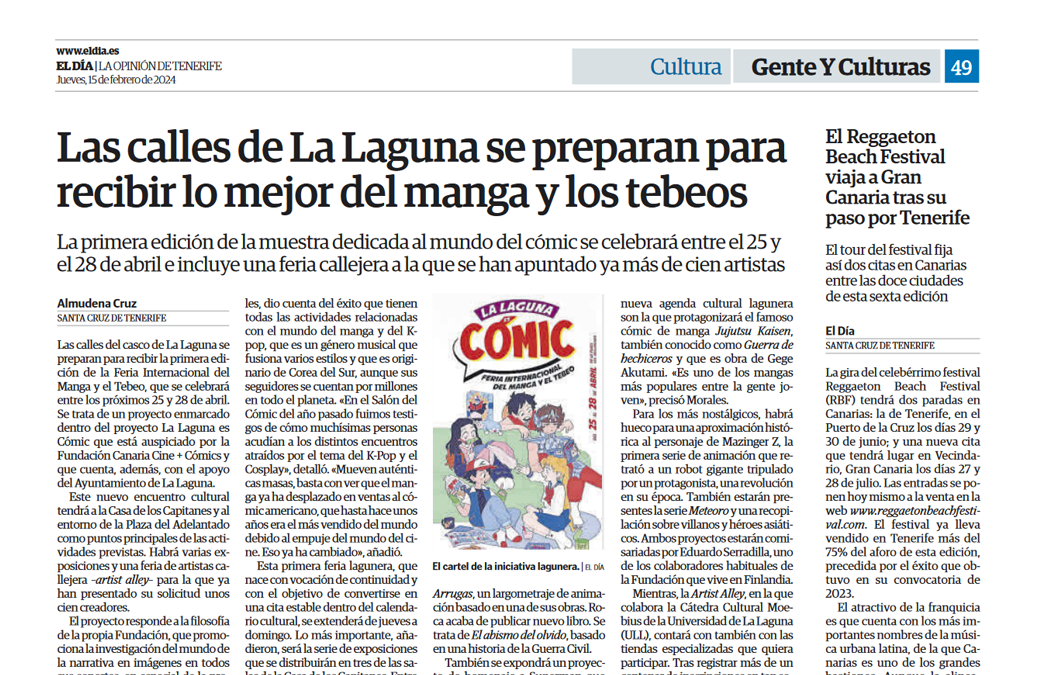 EL DÍA | LA OPINIÓN DE TENERIFE | Las calles de La Laguna se preparan para recibir lo mejor del manga y los tebeos