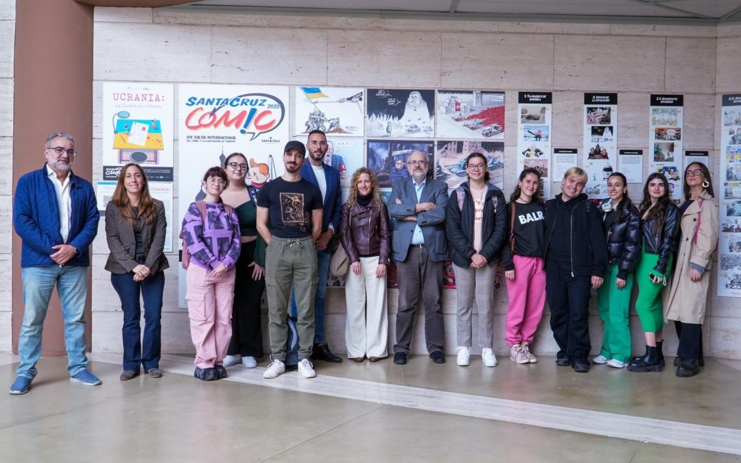 Ucrania: La Guerra en Viñetas se inaugura en la facultad de Ciencias Sociales y de la Información de la ULL