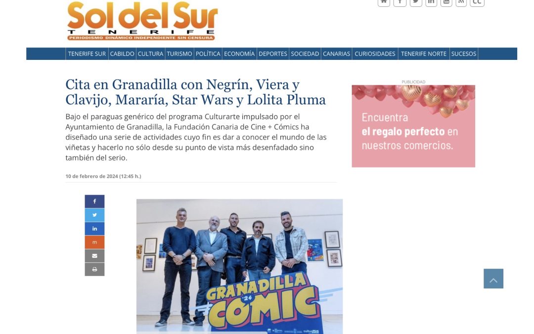 SOL DEL SUR TENERIFE | Cita en Granadilla con Negrín, Viera y Clavijo, Mararía, Star Wars y Lolita Pluma