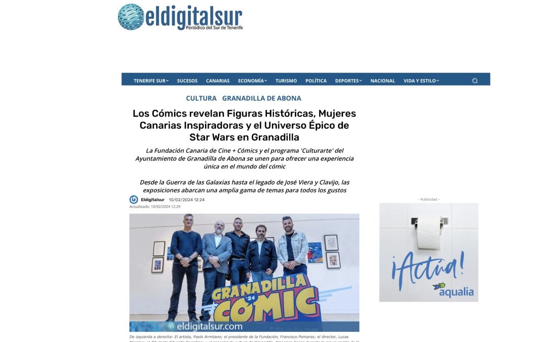 EL DIGITAL SUR | Los Cómics revelan Figuras Históricas, Mujeres Canarias Inspiradoras y el Universo Épico de Star Wars en Granadilla
