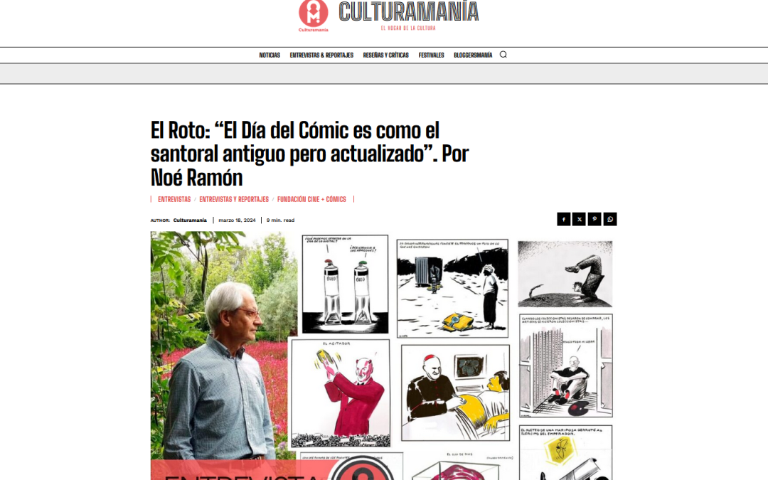 CULTURAMANÍA | El Roto: “El Día del Cómic es como el santoral antiguo pero actualizado”. Por Noé Ramón