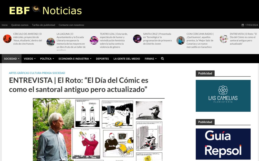 EL BLOGO FEROZ | ENTREVISTA | El Roto: “El Día del Cómic es como el santoral antiguo pero actualizado”