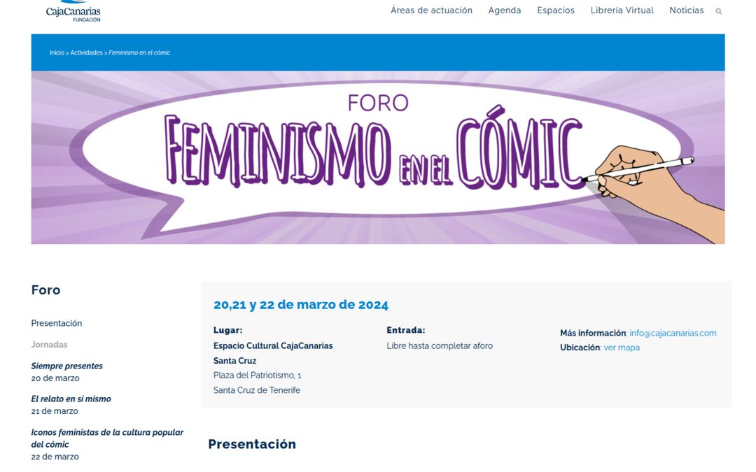 FUNDACIÓN CAJACANARIAS | FORO FEMINISMO EN EL CÓMIC