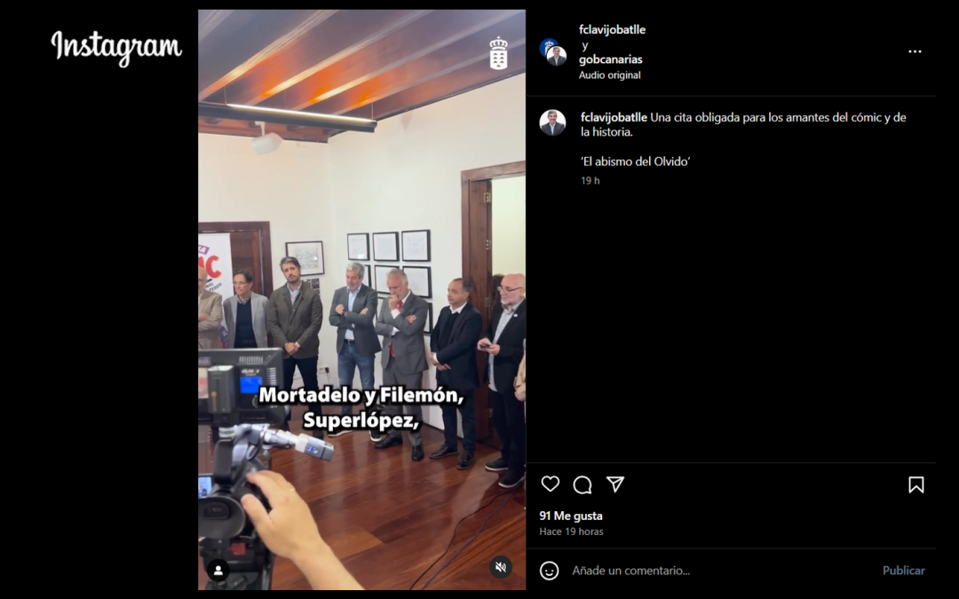 PRESIDENCIA DEL GOBIERNO DE CANARIAS | INSTAGRAM | Una cita obligada para los amantes del cómic y de la historia.  ‘El abismo del Olvido’