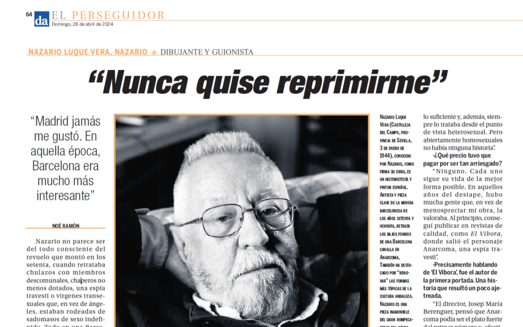 EL DIARIO DE AVISOS | Nazario Luque Vera, dibujante y guionísta: «Nunca quise reprimirme»