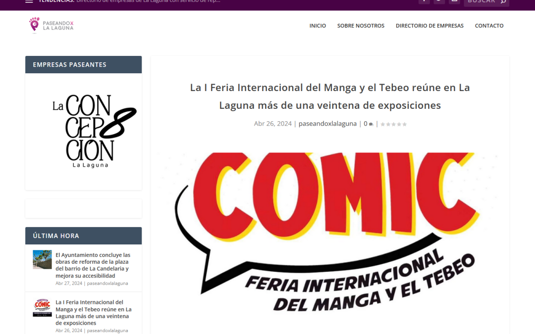 PASEANDO POR LA LAGUNA | La I Feria Internacional del Manga y el Tebeo reúne en La Laguna más de una veintena de exposiciones