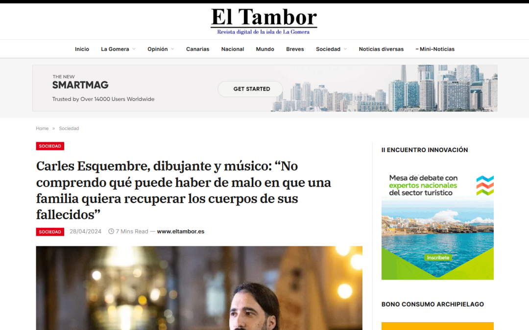 EL TAMBOR | Carles Esquembre, dibujante y músico: “No comprendo qué puede haber de malo en que una familia quiera recuperar los cuerpos de sus fallecidos”