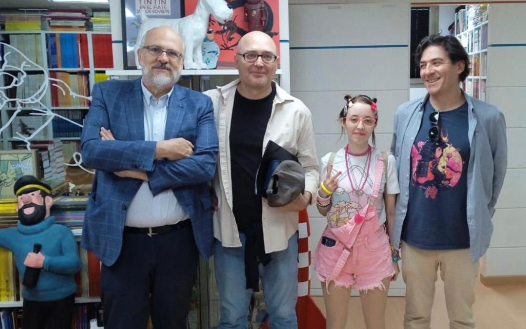 Alberto Hernández, Ero Pinku y Bruno Lanzarote visitan la Fundación