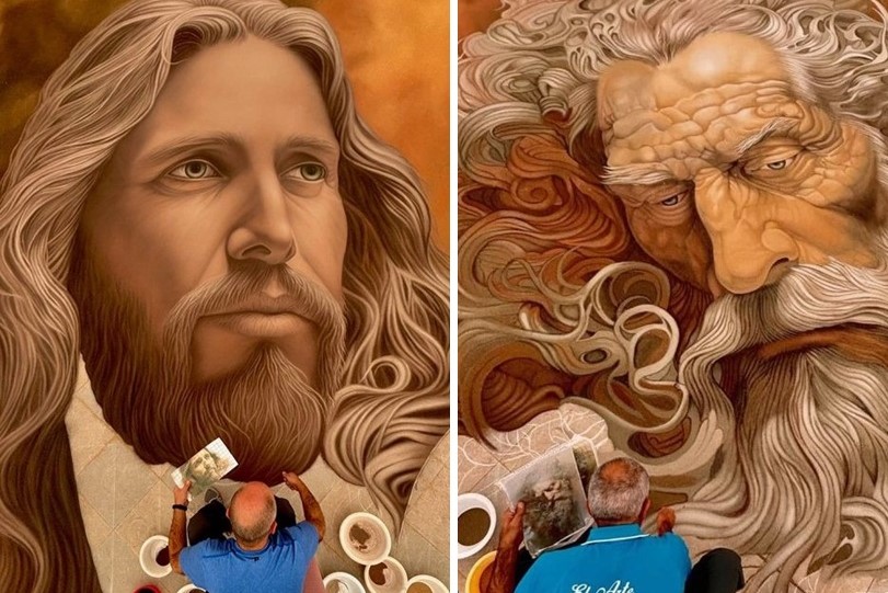Las Alfombras de la Orotava, ilustración efímera con firma canaria