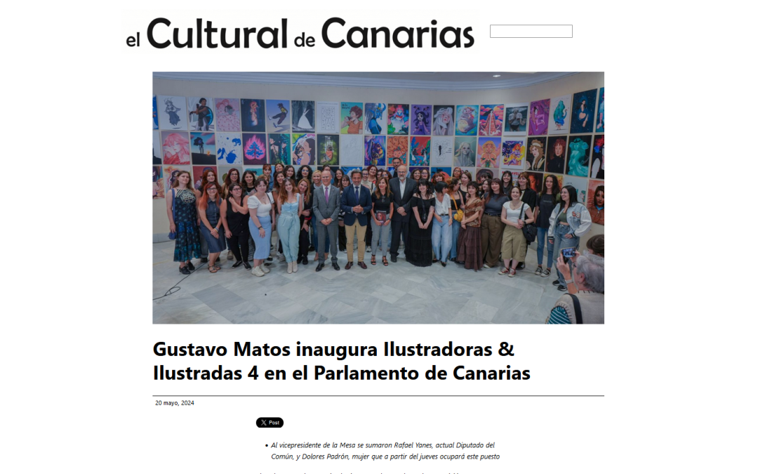 EL CULTURAL DE CANARIAS | Gustavo Matos inaugura Ilustradoras & Ilustradas 4 en el Parlamento de Canarias