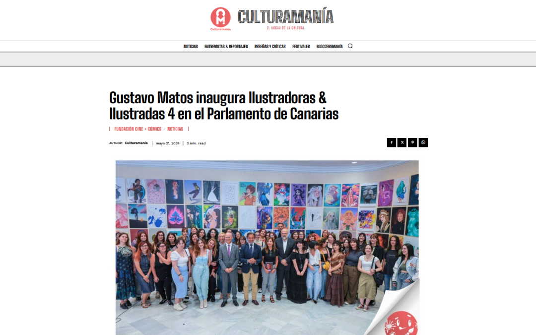 CULTURAMANÍA | Gustavo Matos inaugura Ilustradoras & Ilustradas 4 en el Parlamento de Canarias