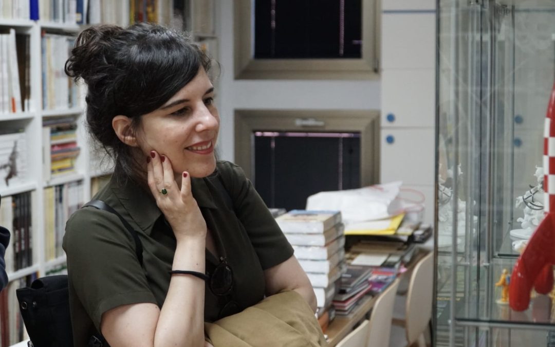 Laura Pérez visita la Fundación Cine+Cómics