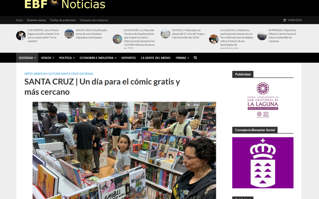 EL BLOGO FEROZ | SANTA CRUZ | Un día para el cómic gratis y más cercano