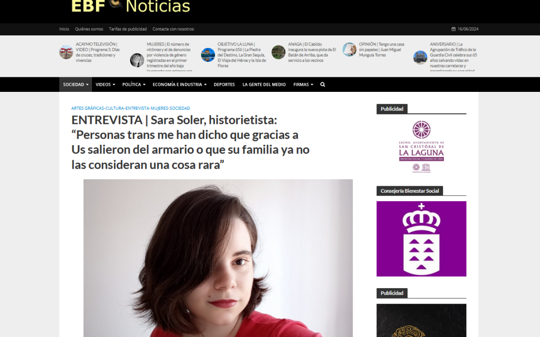 EL BLOGO FEROZ | Sara Soler, historietista: “Algunas trans me han dicho que gracias a Us han salido del armario o que su familia ya no las considera una cosa rara”