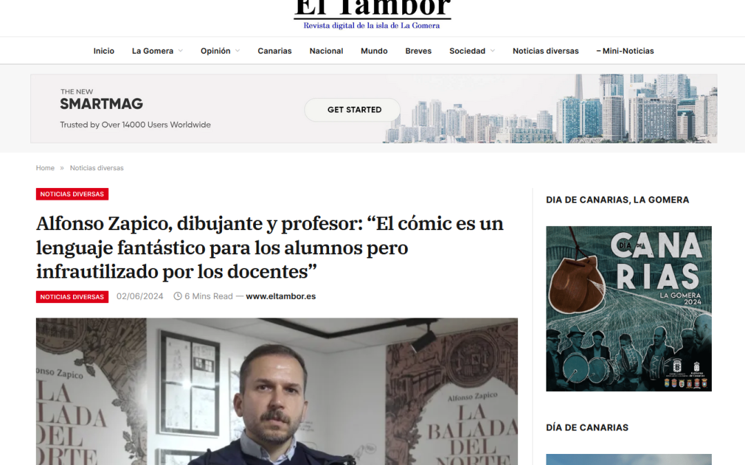 EL TAMBOR | Alfonso Zapico, dibujante y profesor: “El cómic es un lenguaje fantástico para los alumnos pero infrautilizado por los docentes”