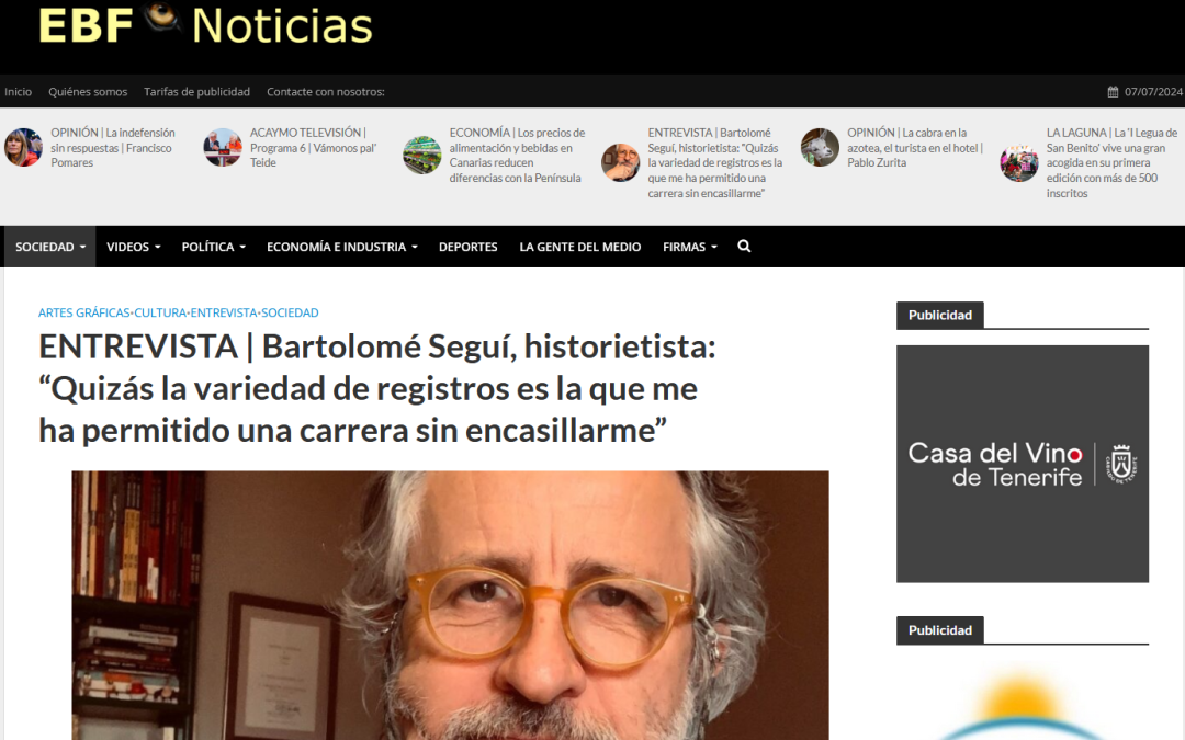EL BLOGO FEROZ | ENTREVISTA | Bartolomé Seguí, historietista: “Quizás la variedad de registros es la que me ha permitido una carrera sin encasillarme”