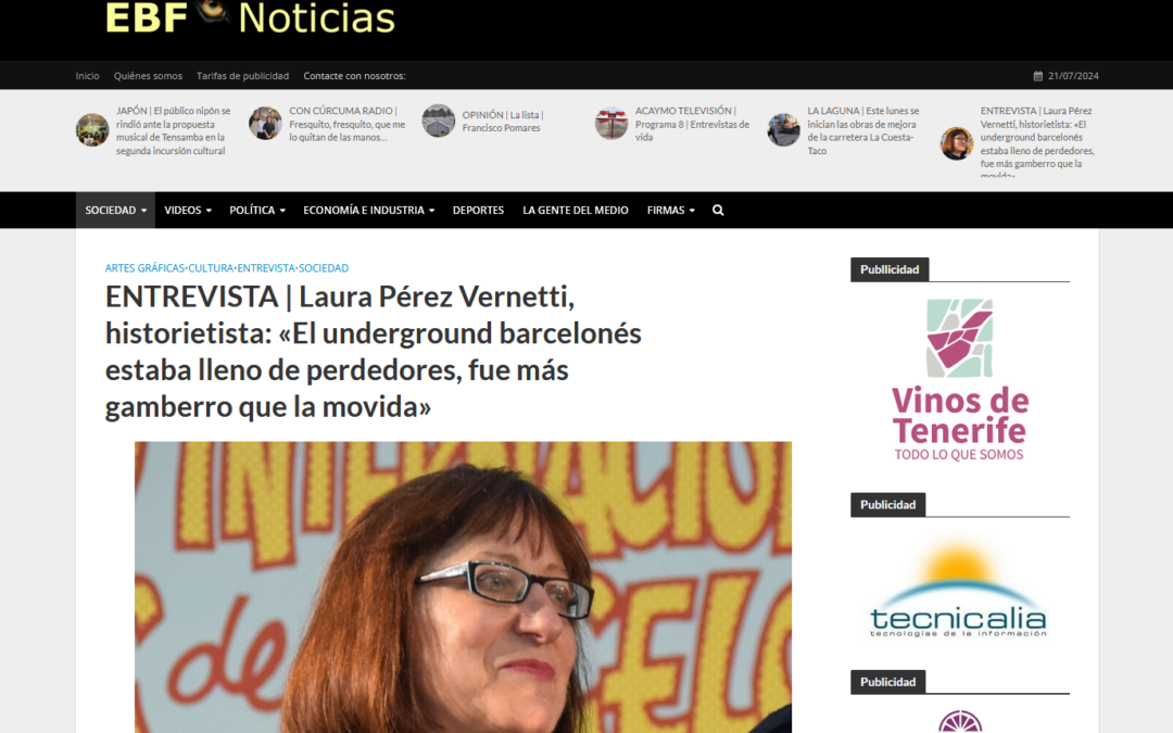 EL BLOGO FEROZ | ENTREVISTA | Laura Pérez Vernetti, historietista: «El underground barcelonés estaba lleno de perdedores, fue más gamberro que la movida»