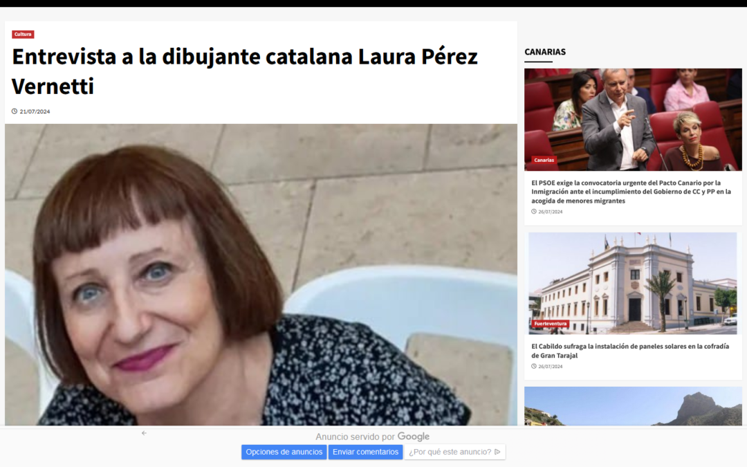 EL PERIÓDICO DE CANARIAS | Entrevista a la dibujante catalana Laura Pérez Vernetti