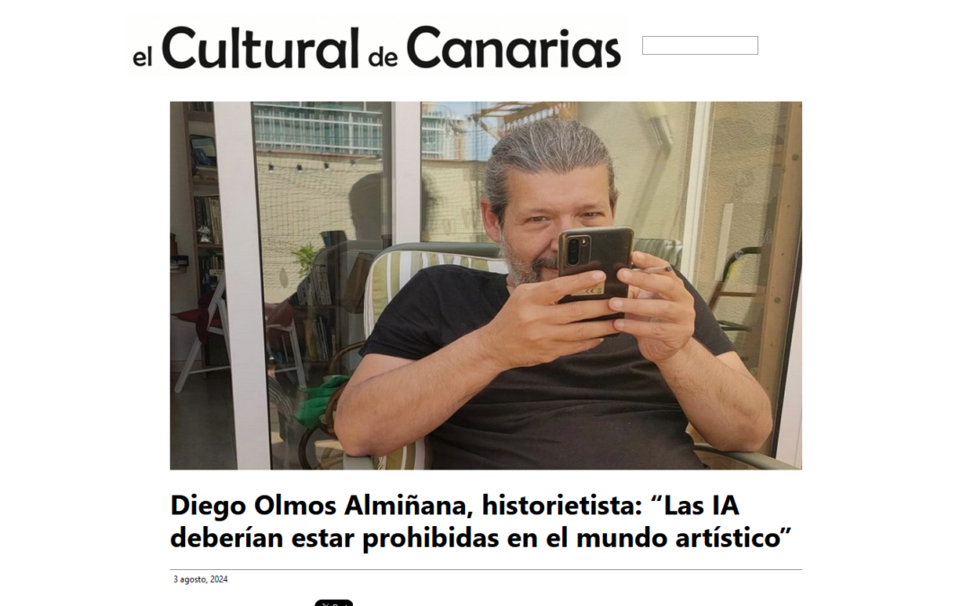 EL CULTURAL DE CANARIAS | Diego Olmos Almiñana, historietista: “Las IA deberían estar prohibidas en el mundo artístico”