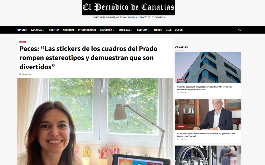 EL PERIÓDICO DE CANARIAS | Peces: “Las stickers de los cuadros del Prado rompen estereotipos y demuestran que son divertidos”