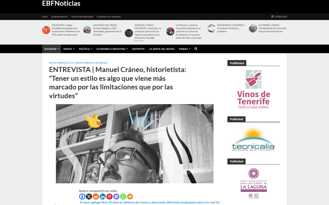 EL BLOGO FEROZ | Manel Cráneo, historietista: “Tener un estilo es algo que viene más marcado por las limitaciones que por las virtudes”