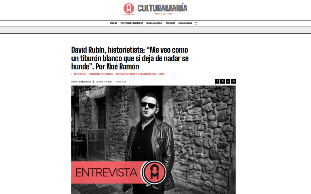 CULTURAMANÍA | David Rubín, historietista: “Me veo como un tiburón blanco que si deja de nadar se hunde”. Por Noé Ramón