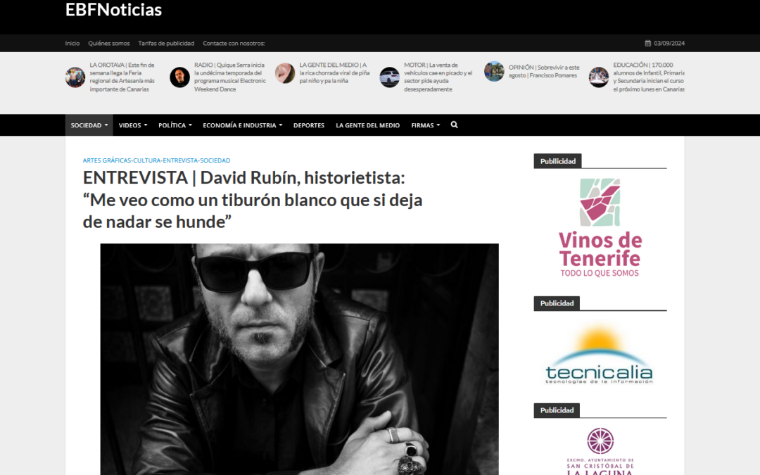 EL BLOGO FEROZ | ENTREVISTA |David Rubín, historietista: “Me veo como un tiburón blanco que si deja de nadar se hunde”