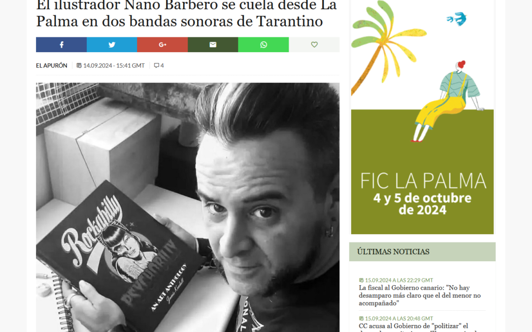 EL APURÓN | El ilustrador Nano Barbero se cuela desde La Palma en dos bandas sonoras de Tarantino
