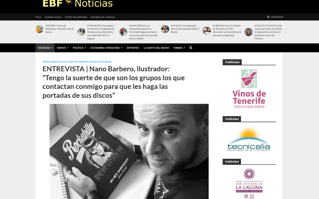 EL BLOGO FEROZ | ENTREVISTA | Nano Barbero, ilustrador: “Tengo la suerte de que son los grupos los que contactan conmigo para que les haga las portadas de sus discos”