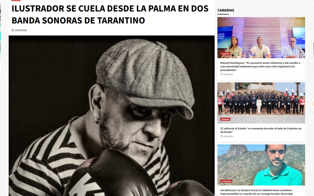 EL PERIODICO DE CANARIAS | ILUSTRADOR SE CUELA DESDE LA PALMA EN DOS BANDA SONORAS DE TARANTINO