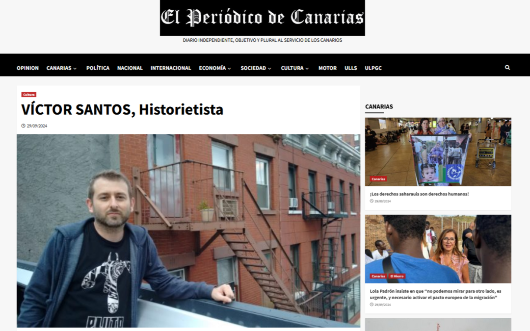 EL PERIÓDICO DE CANARIAS | Víctor Santos, historietista: “Todos odiamos a los turistas pero acabamos siendo turistas”