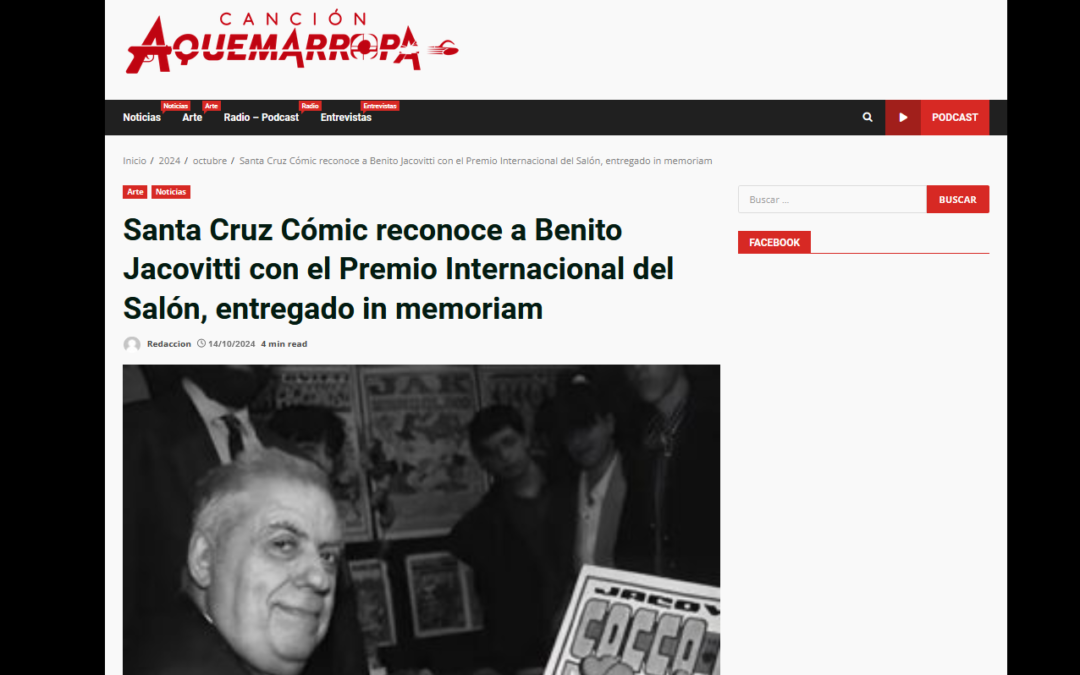 AQUEMARROPA | Santa Cruz Cómic reconoce a Benito Jacovitti con el Premio Internacional del Salón, entregado in memoriam