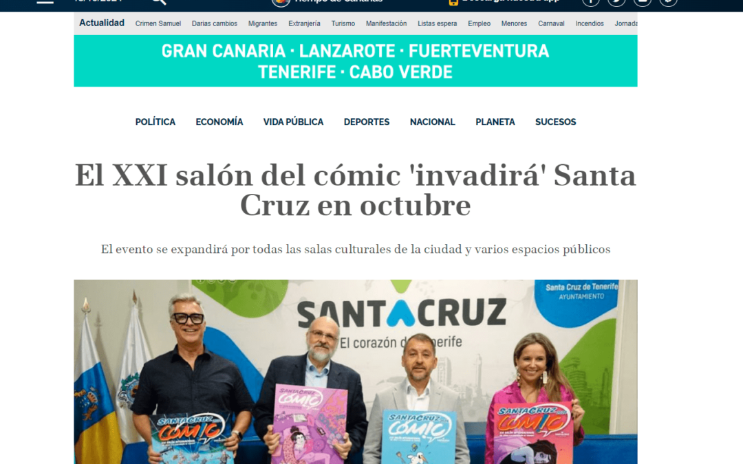 TIEMPO DE CANARIAS | El XXI salón del cómic ‘invadirá’ Santa Cruz en octubre