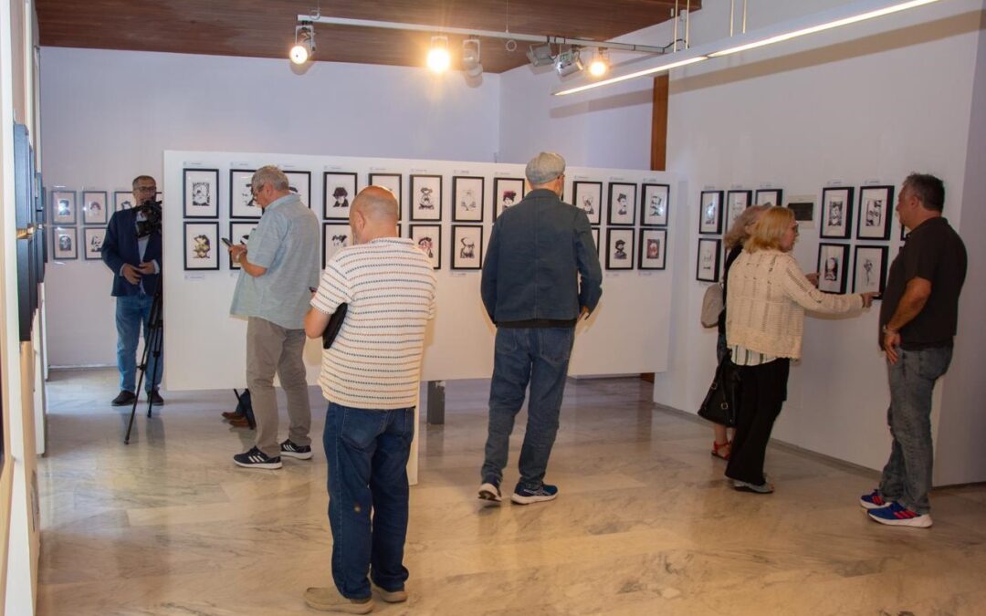Las Casas Consistoriales de Las Palmas acogen la exposición ‘Escritor@s 154 caricaturas’ de Néstor Dámaso del Pino