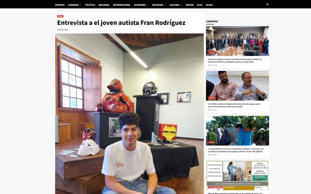 EL PERIÓDICO DE CANARIAS | Entrevista a el joven autista Fran Rodríguez