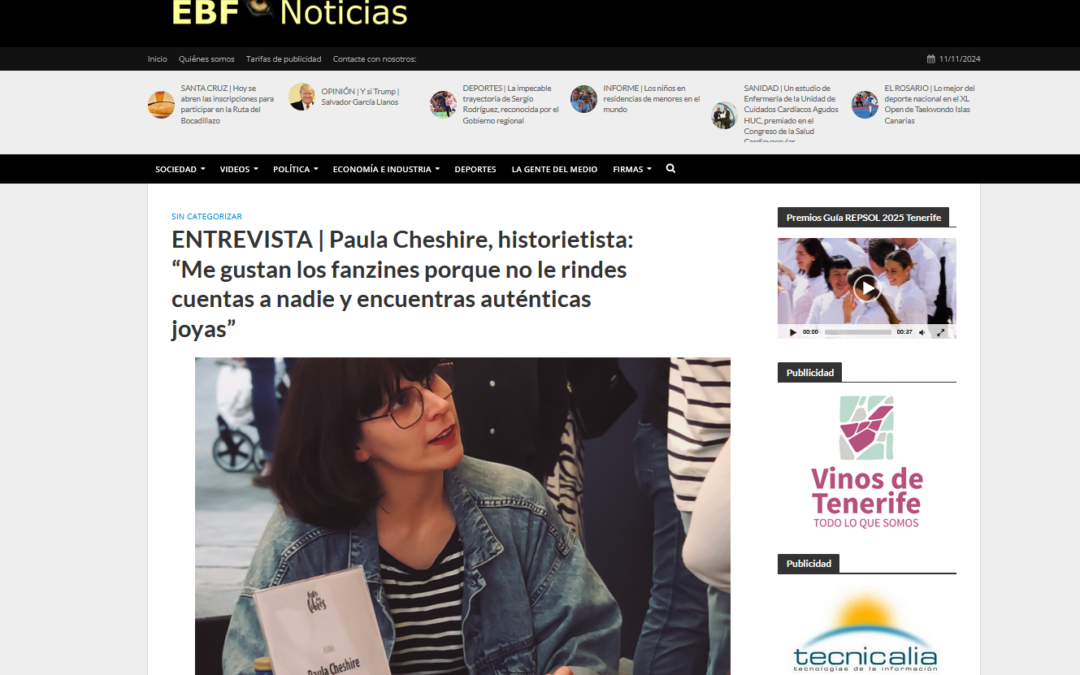 EL BLOGO FEROZ | ENTREVISTA | Paula Cheshire, historietista: “Me gustan los fanzines porque no le rindes cuentas a nadie y encuentras auténticas joyas”