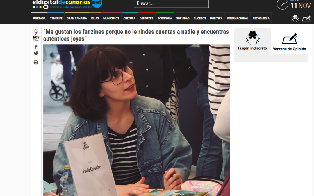 EL DIGITAL DE CANARIAS | “Me gustan los fanzines porque no le rindes cuentas a nadie y encuentras auténticas joyas”