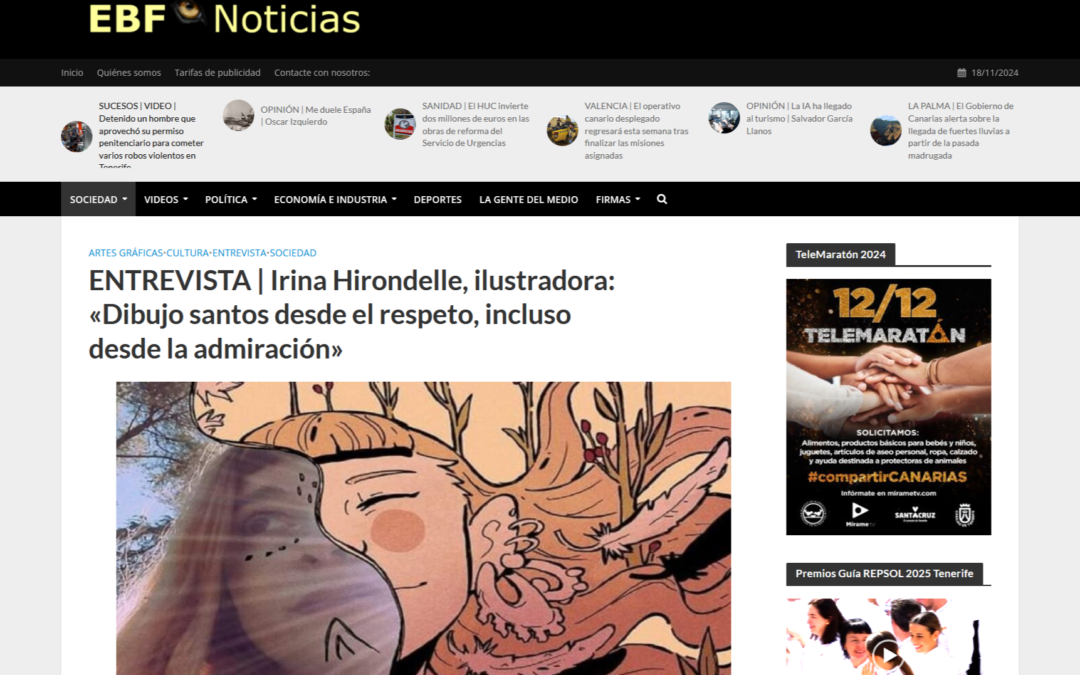 EL BLOGO FEROZ | ENTREVISTA | Irina Hirondelle, ilustradora: «Dibujo santos desde el respeto, incluso desde la admiración»