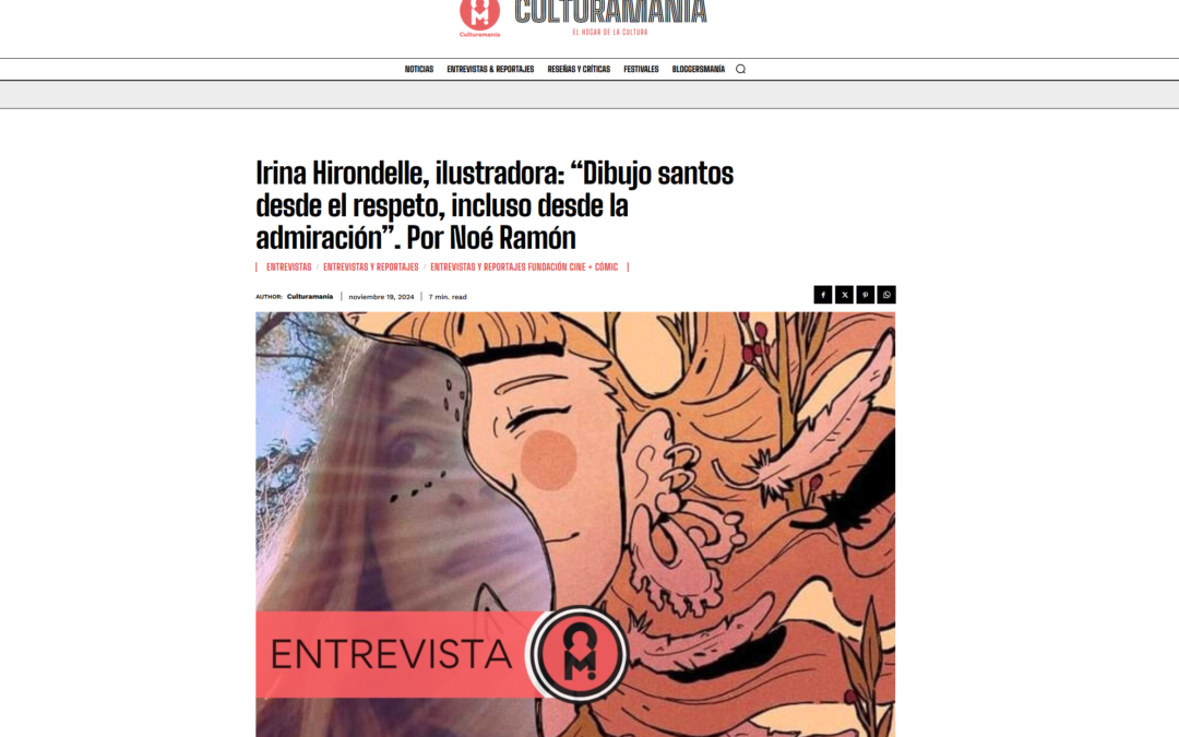 CULTURAMANÍA | Irina Hirondelle, ilustradora: “Dibujo santos desde el respeto, incluso desde la admiración”. Por Noé Ramón
