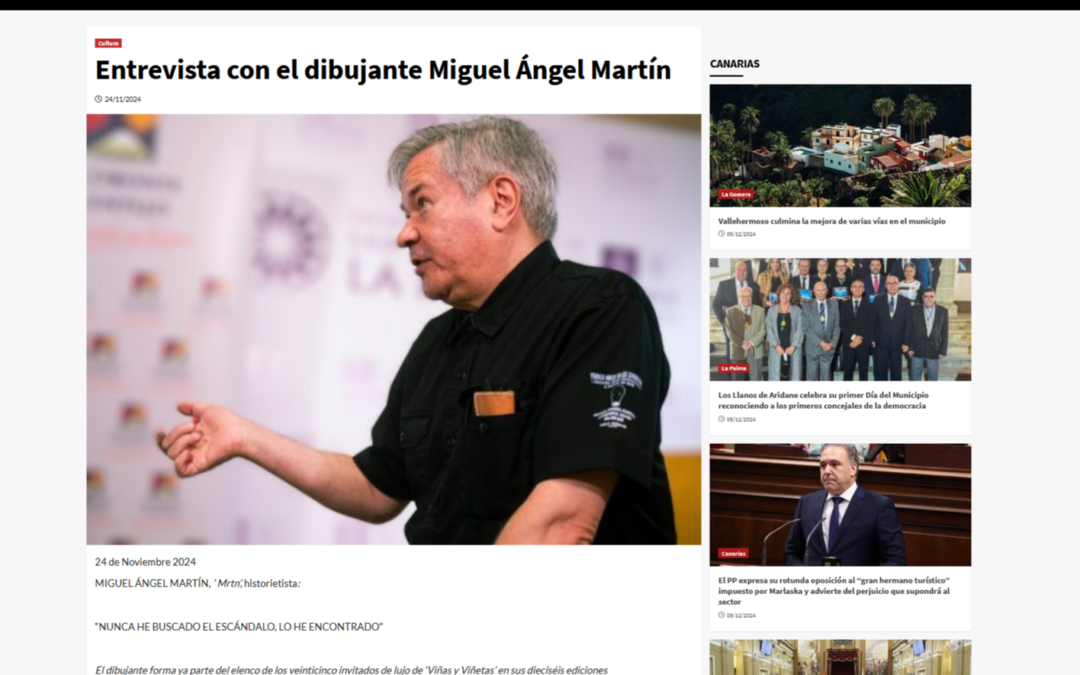 EL PERIÓDICO DE CANARIAS | Entrevista con el dibujante Miguel Ángel Martín