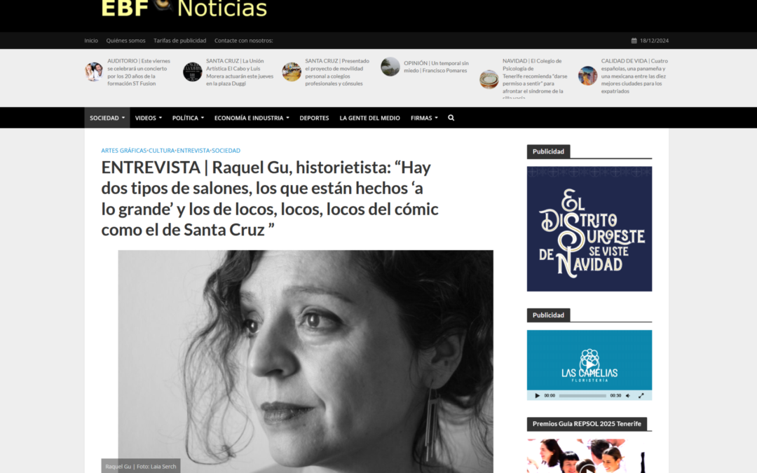 EL BLOGO FEROZ | ENTREVISTA | Raquel Gu, historietista: “Hay dos tipos de salones, los que están hechos ‘a lo grande’ y los de locos, locos, locos del cómic como el de Santa Cruz ”
