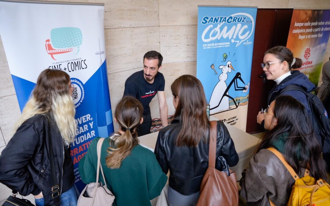 La Fundación Cine+Cómics entra en contacto con el alumnado de la Facultad de Ciencias Sociales y de la Comunicación de la Universidad de La Laguna